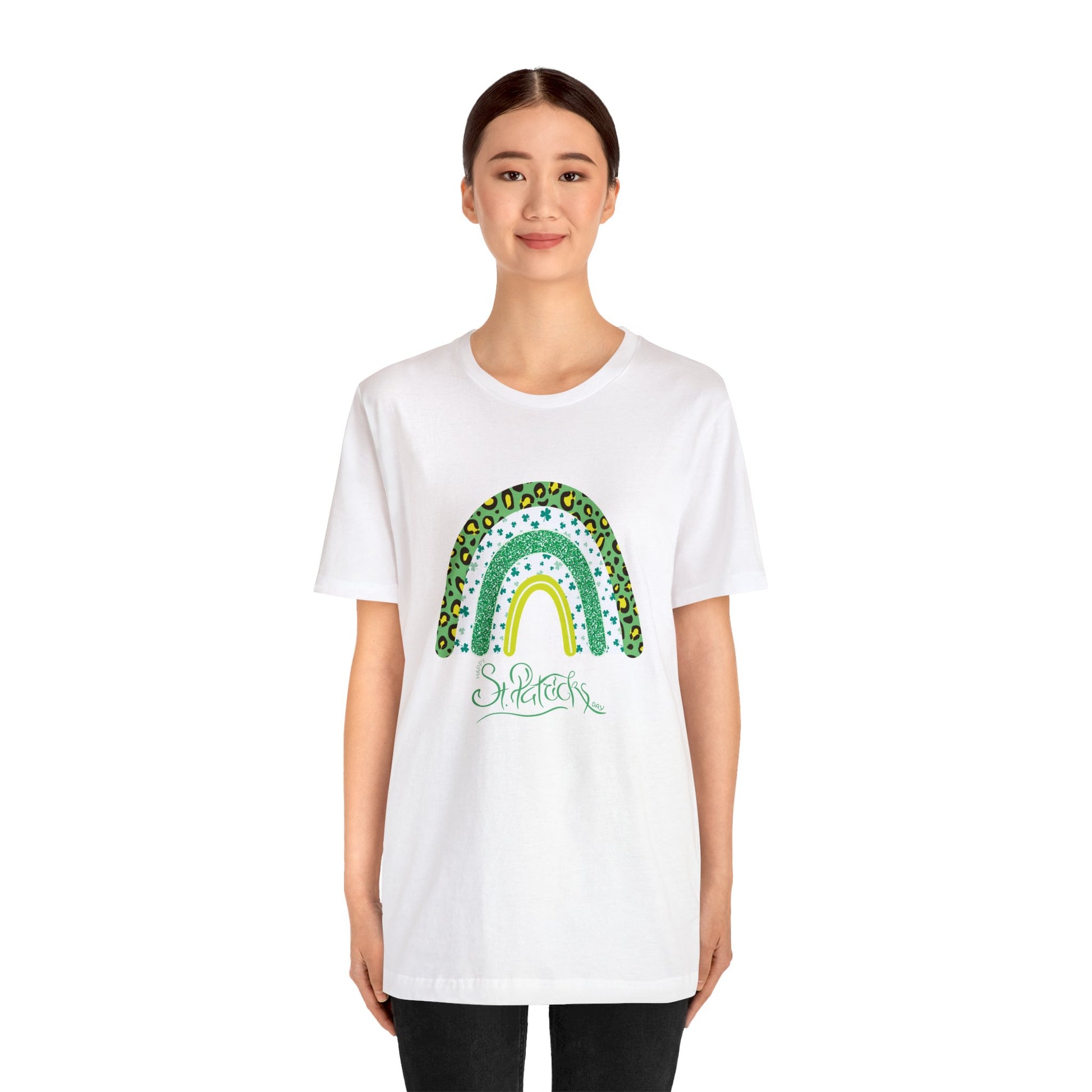 St. Patrick's Rainbow Unisex Jersey Short Sleeve Tee - TX Threads & Crafts