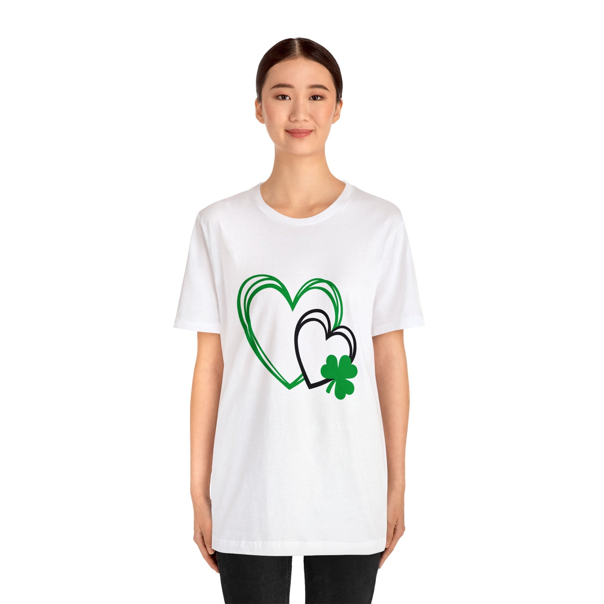 Shamrock Love Unisex Jersey Short Sleeve Tee - TX Threads & Crafts