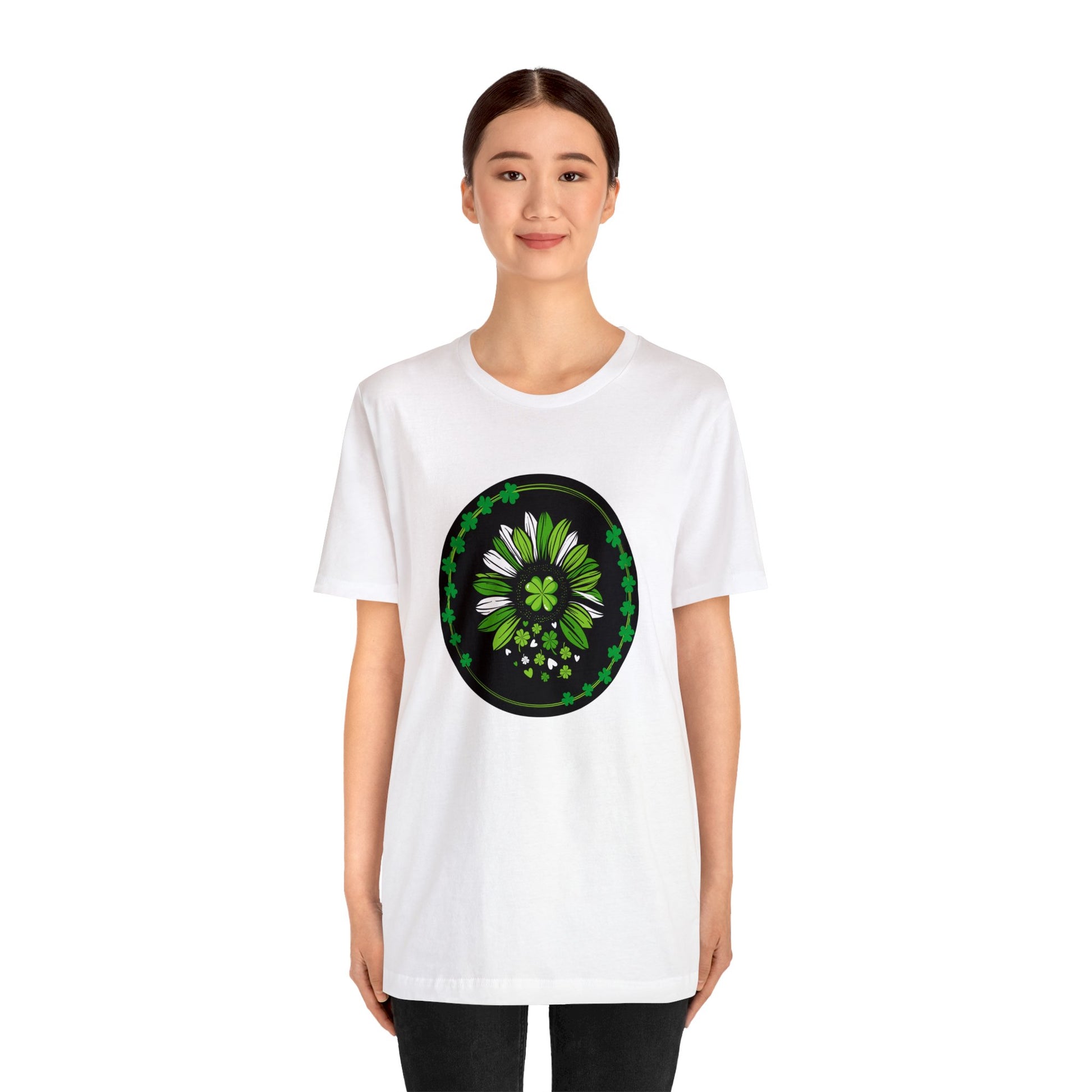 St. Patrick's Flower Unisex Jersey Short Sleeve Tee - TX Threads & Crafts