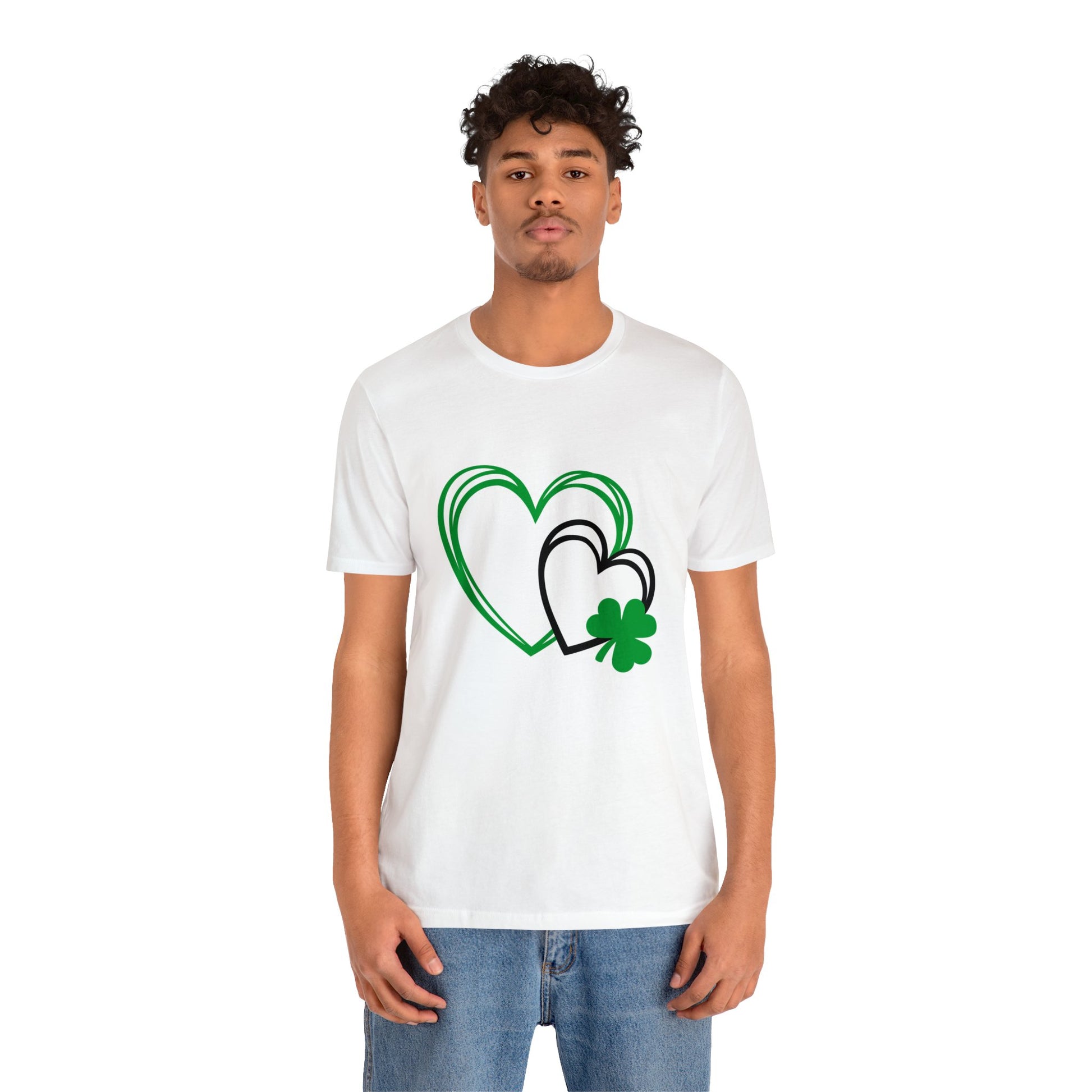 Shamrock Love Unisex Jersey Short Sleeve Tee - TX Threads & Crafts