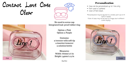 Clear - Contact Lens Case