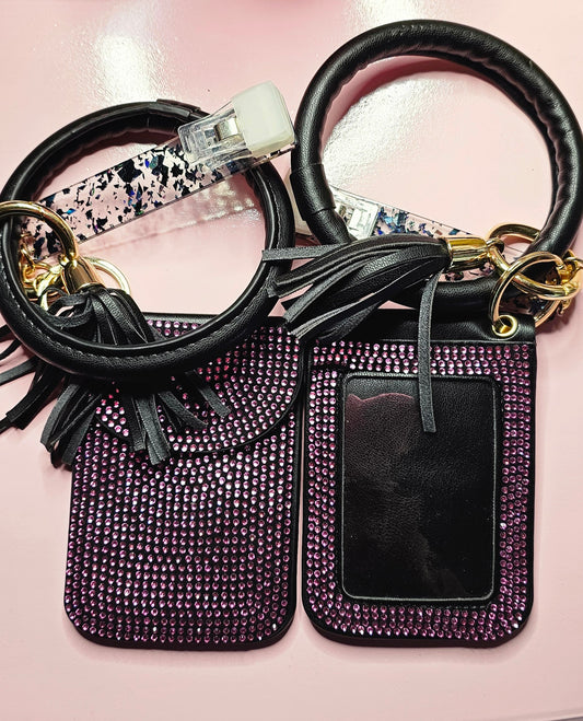 Rhinestone keychain wristlet (does not stretch w/tassel) - TX Threads & Crafts