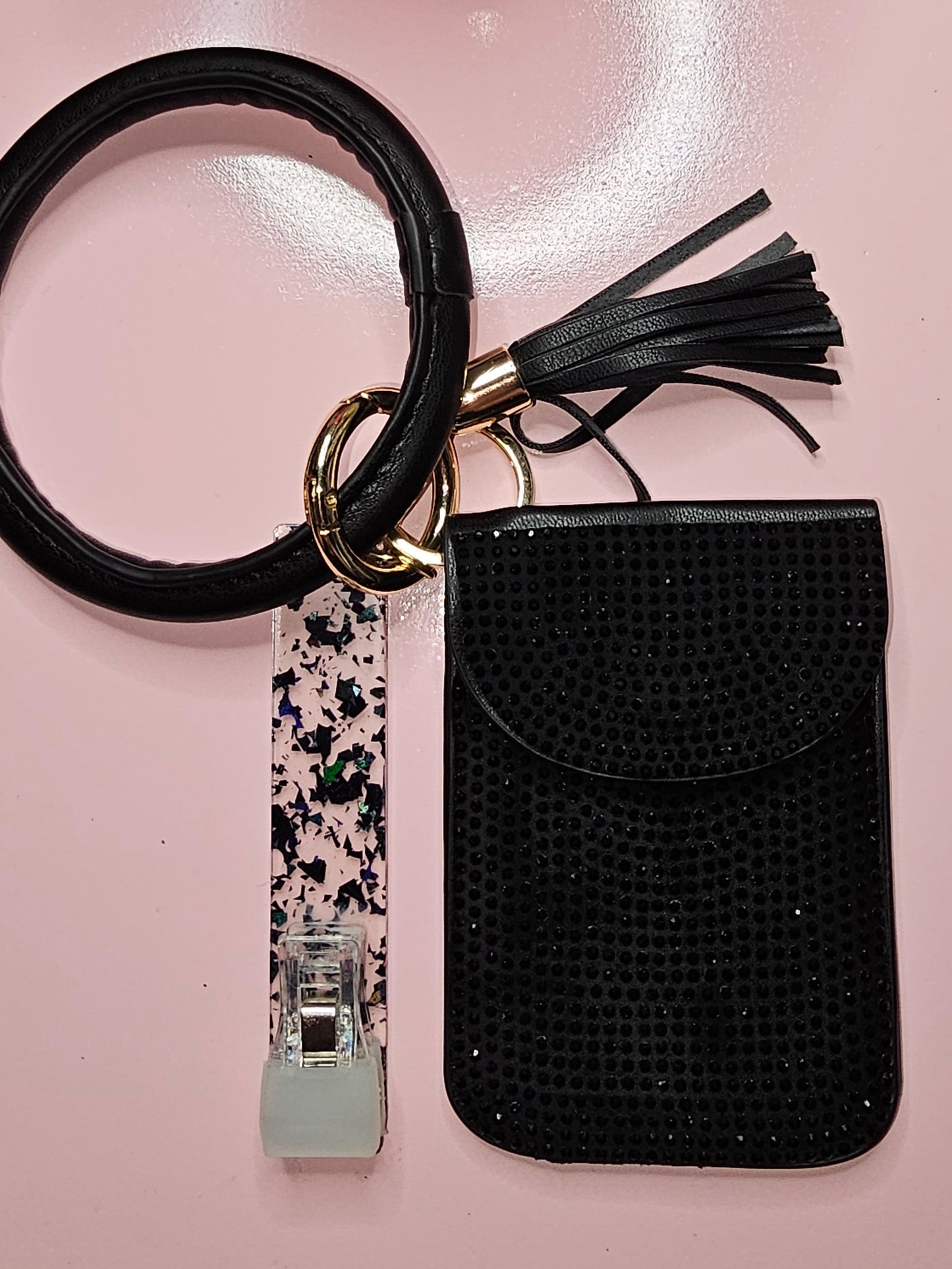 Rhinestone keychain wristlet (does not stretch w/tassel) - TX Threads & Crafts
