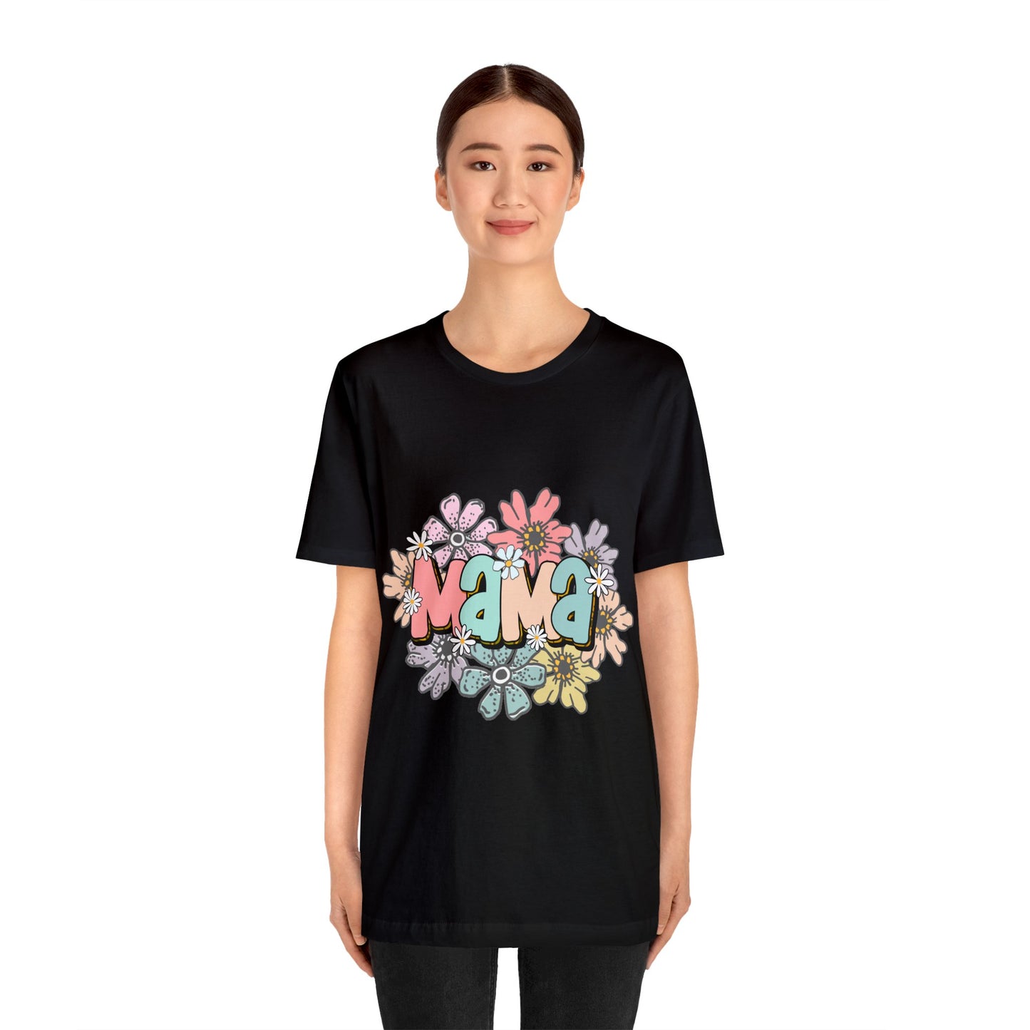 Mama Flower Unisex Jersey Short Sleeve Tee - TX Threads & Crafts