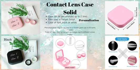 Solid - Contact Lens Case - TX Threads & Crafts