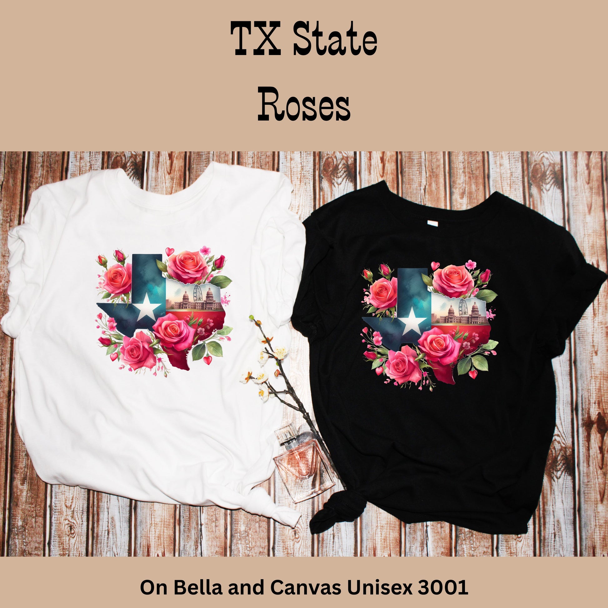 TX State Roses unisex tshirt - TX Threads & Crafts