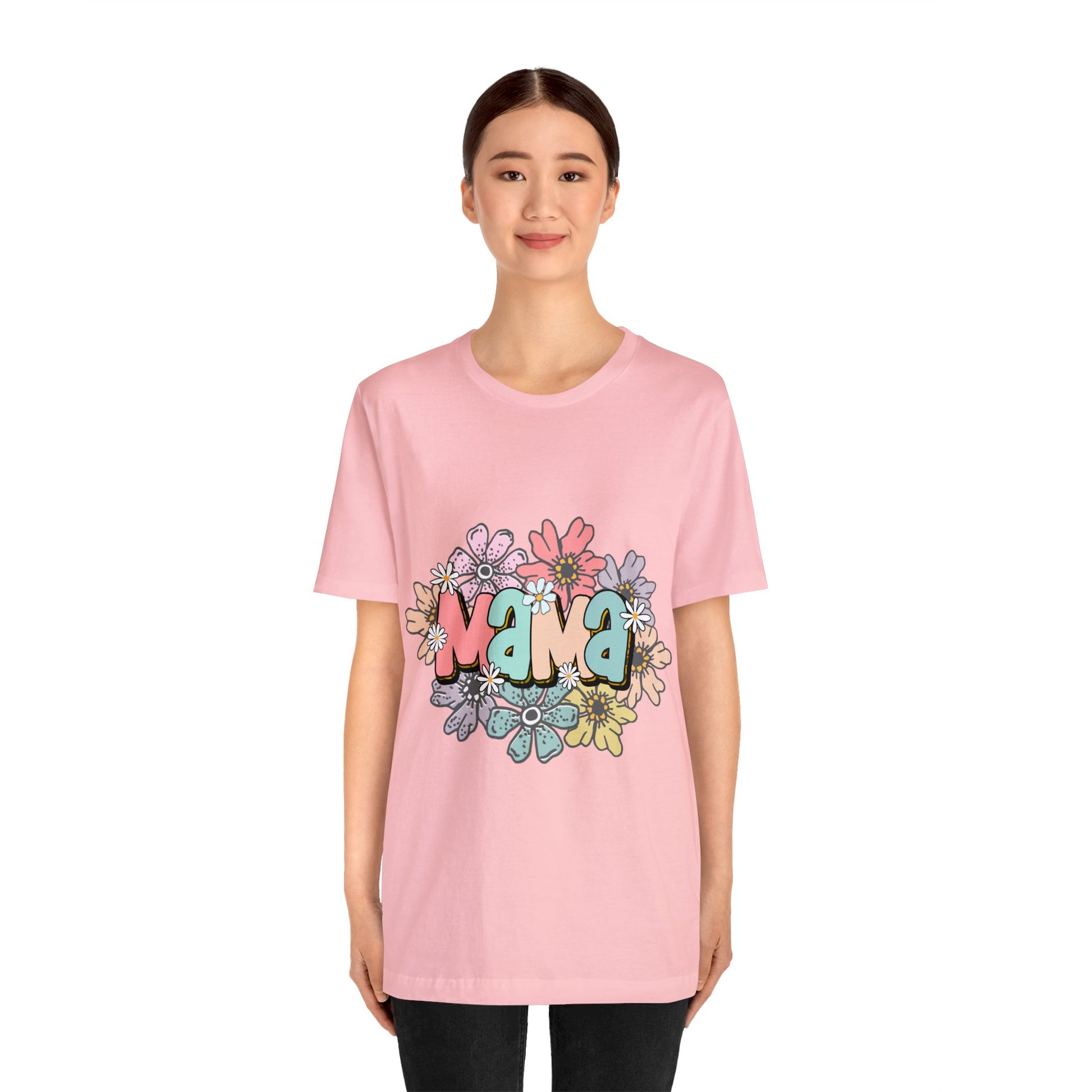 Mama Flower Unisex Jersey Short Sleeve Tee - TX Threads & Crafts