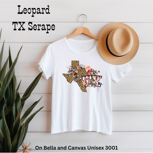 Leopard TX Serape unisex tshirt - TX Threads & Crafts