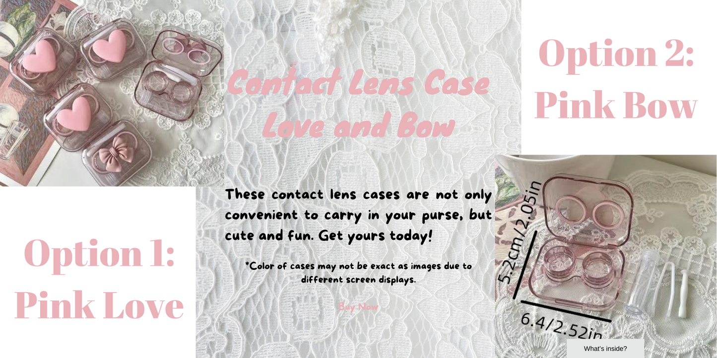 Love and Bow - Contact Lens Case - TX Threads & Crafts