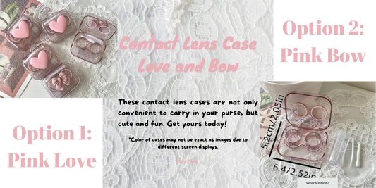 Love and Bow - Contact Lens Case - TX Threads & Crafts