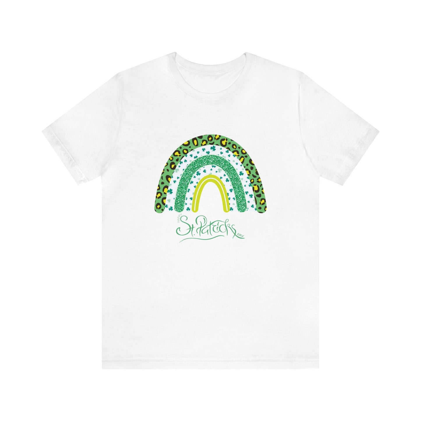 St. Patrick's Rainbow Unisex Jersey Short Sleeve Tee - TX Threads & Crafts