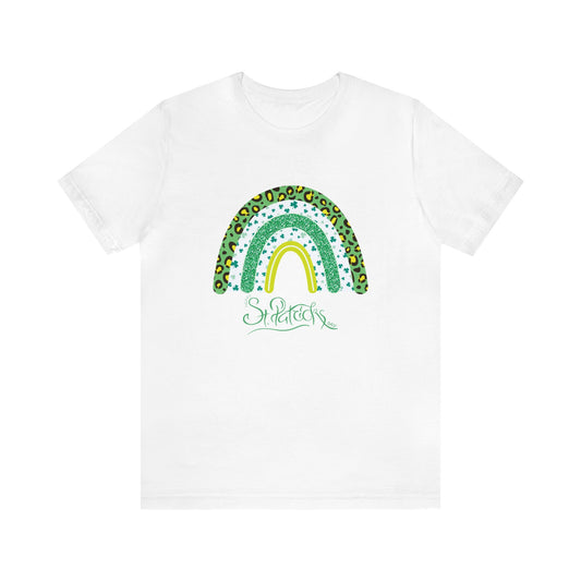 St. Patrick's Rainbow Unisex Jersey Short Sleeve Tee - TX Threads & Crafts