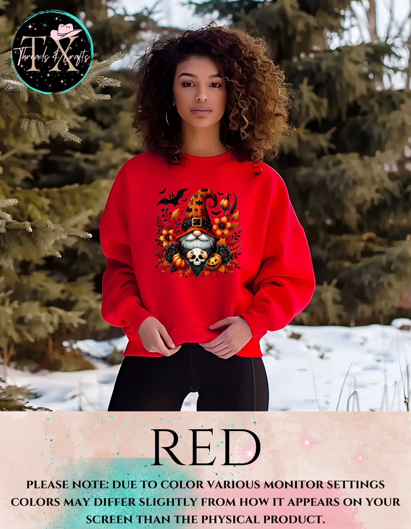 Bat Gnome and Pimpkin Sweatshirt