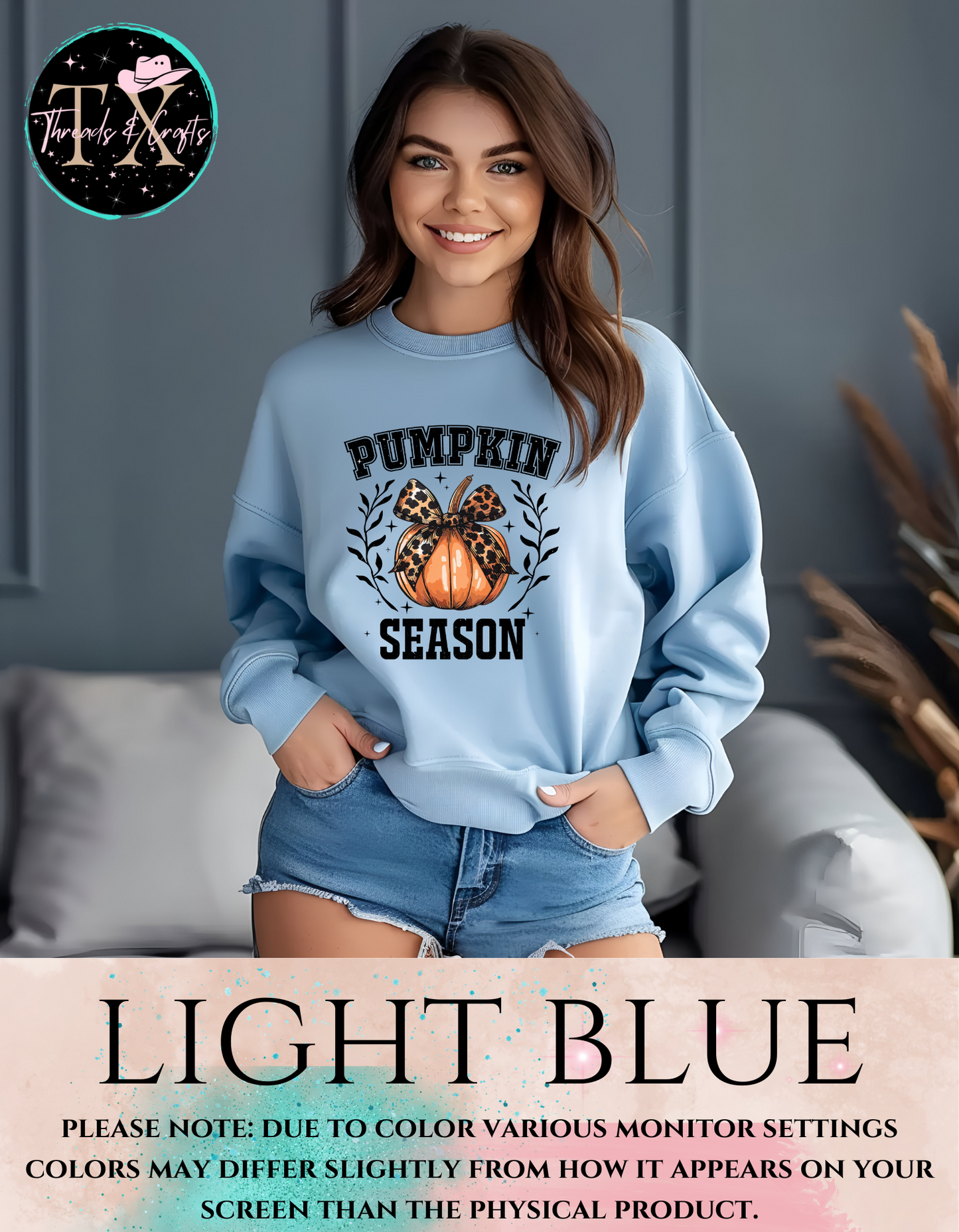 Pumpkin Season and Bow Sweatshirt