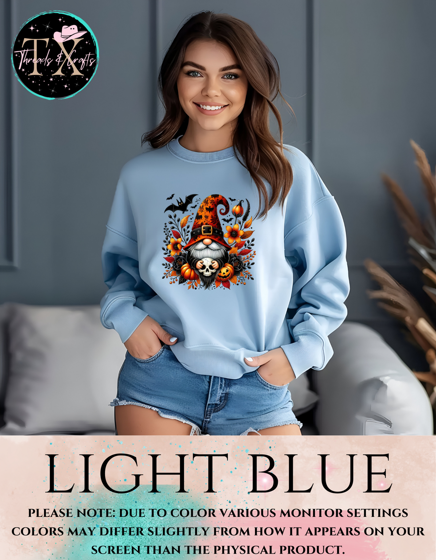 Bat Gnome and Pimpkin Sweatshirt