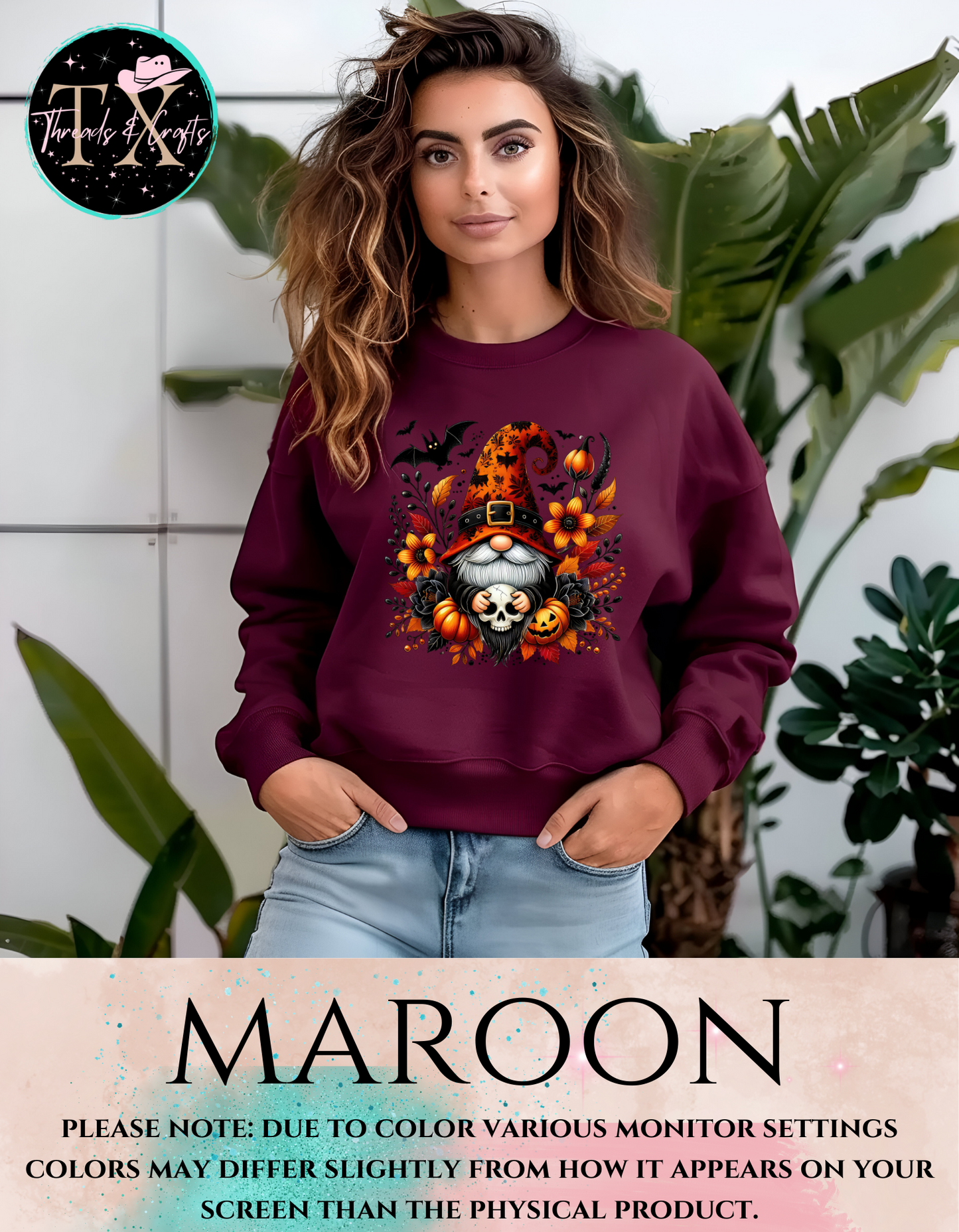 Bat Gnome and Pimpkin Sweatshirt