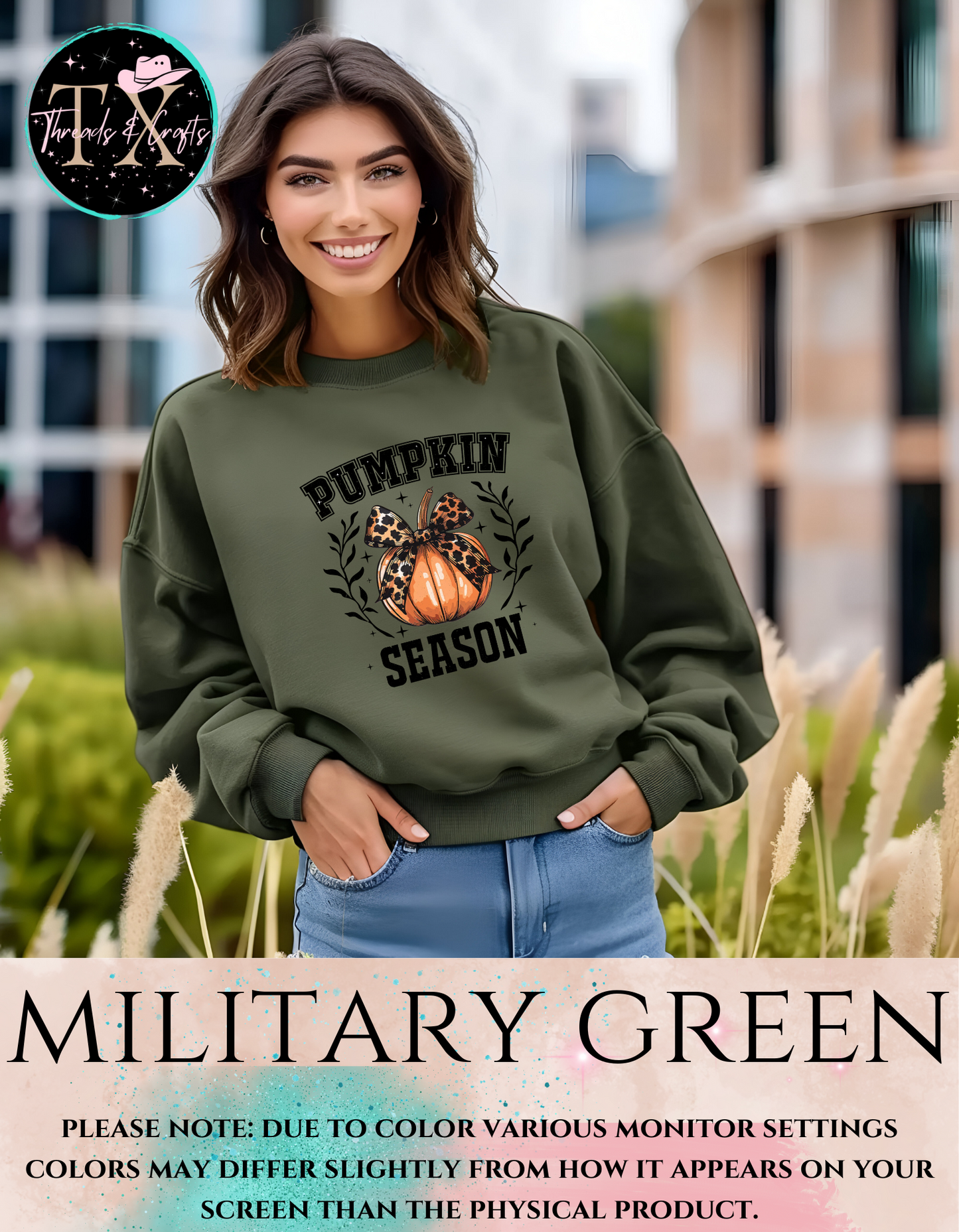 Pumpkin Season and Bow Sweatshirt