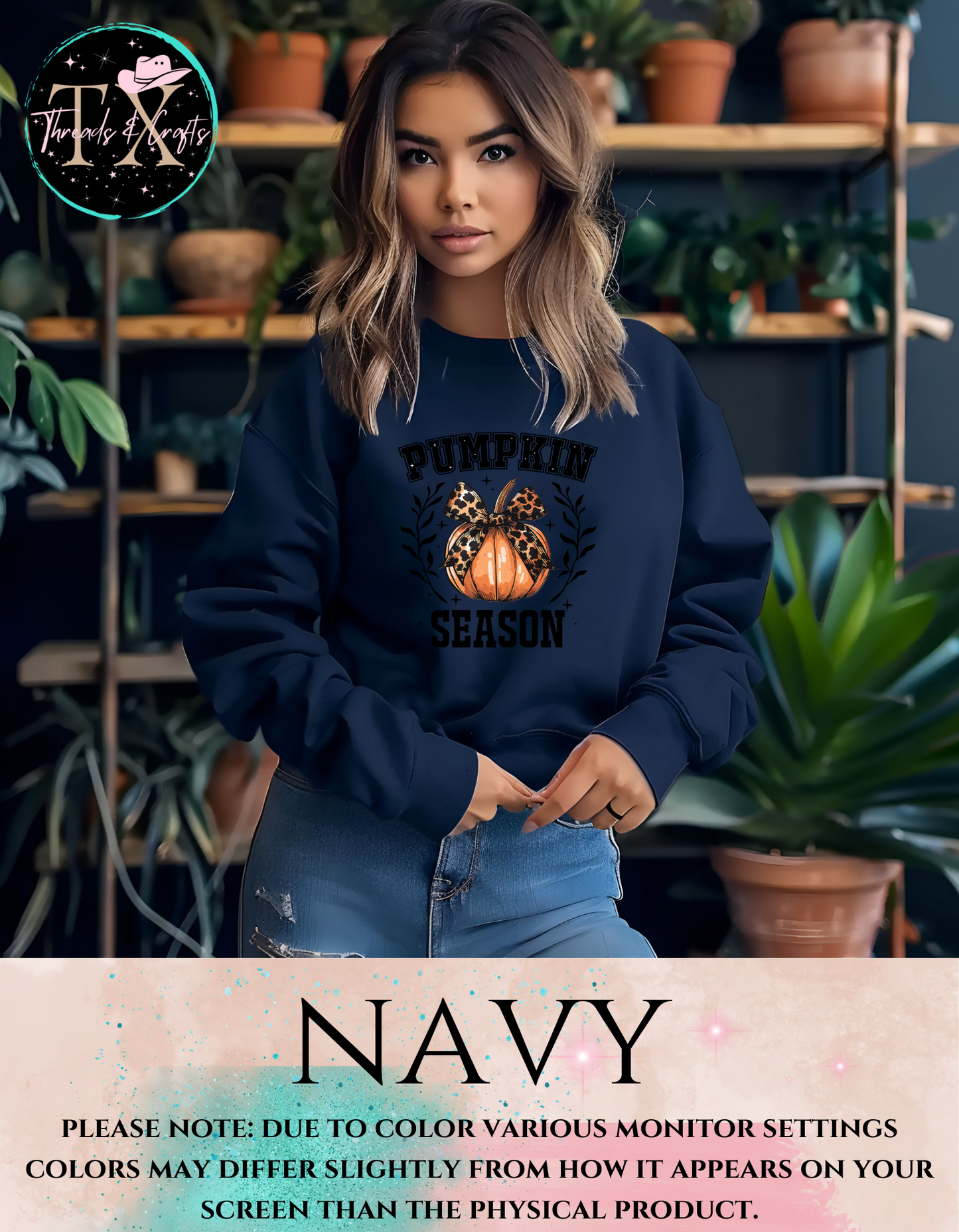 Pumpkin Season and Bow Sweatshirt