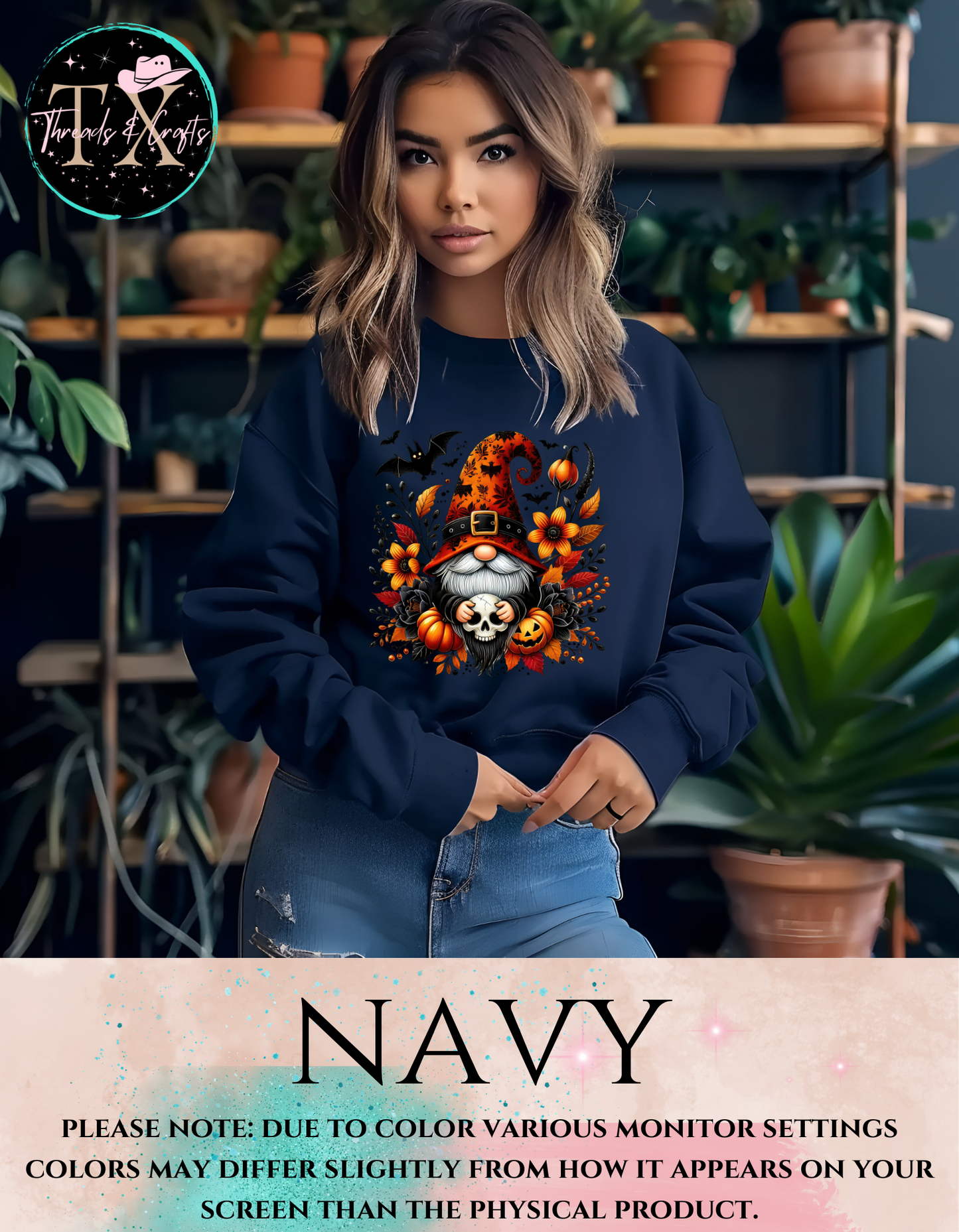 Bat Gnome and Pimpkin Sweatshirt