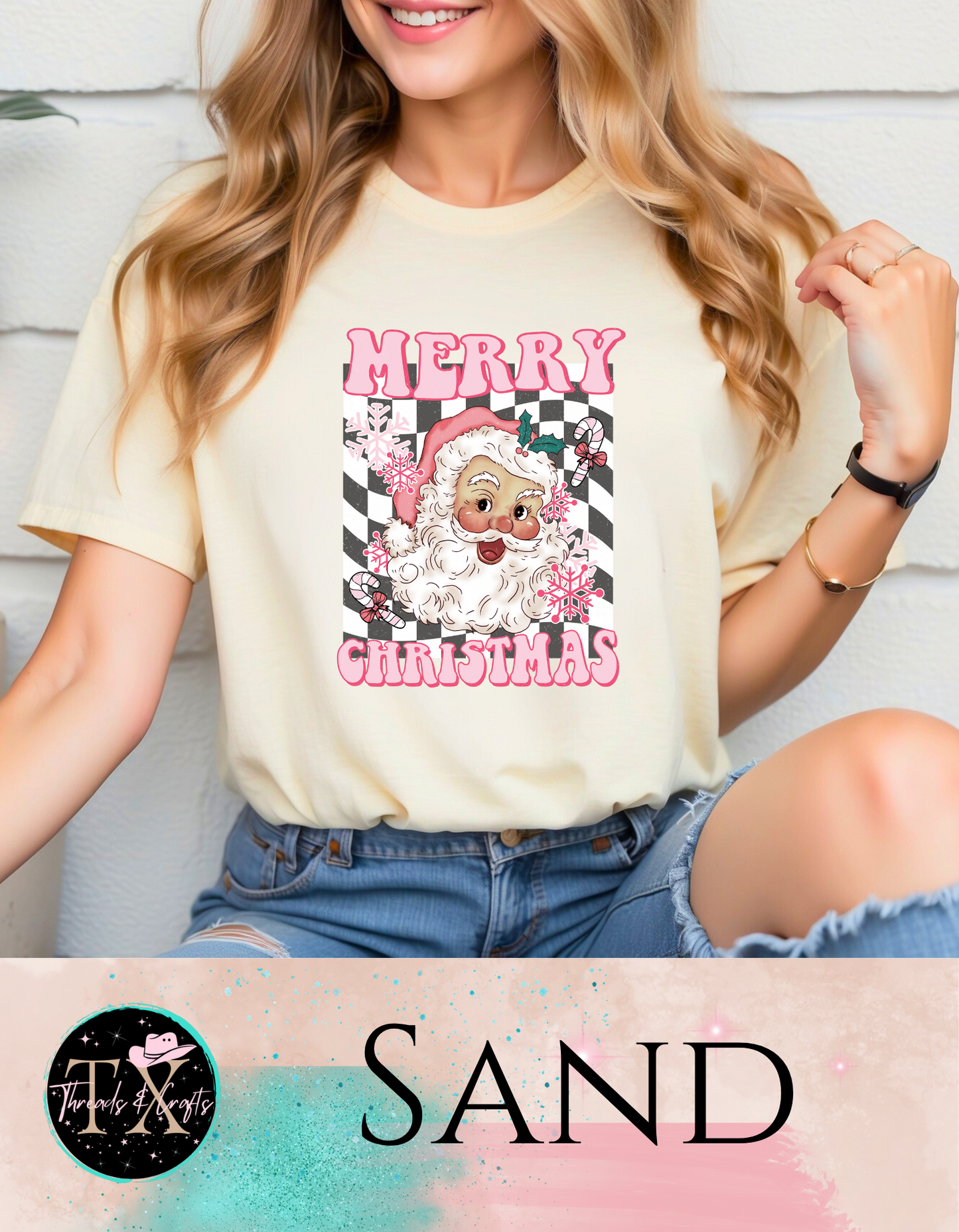 Checkered Santa (unisex tshirt)