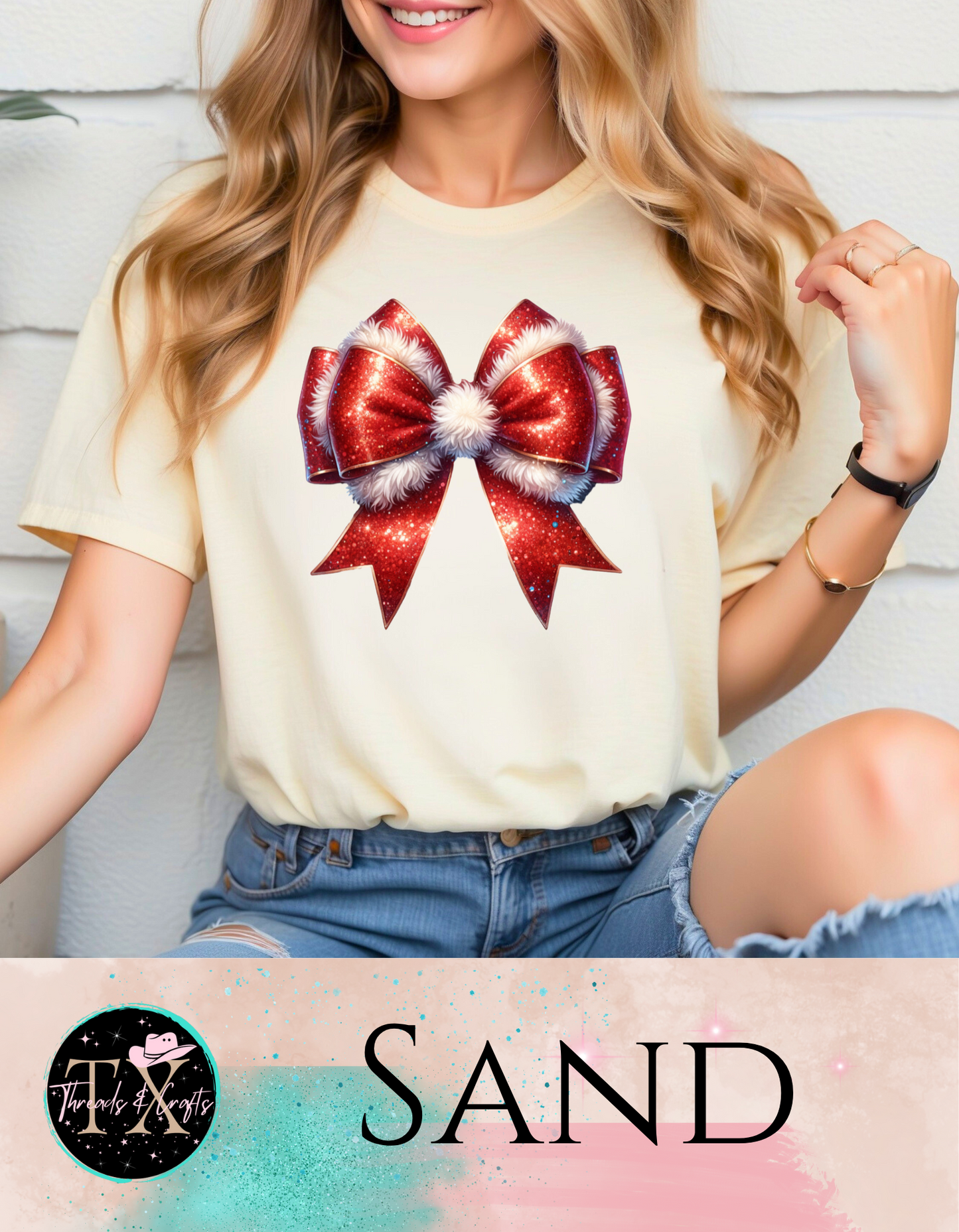 Santa hat bow (unisex tshirt)