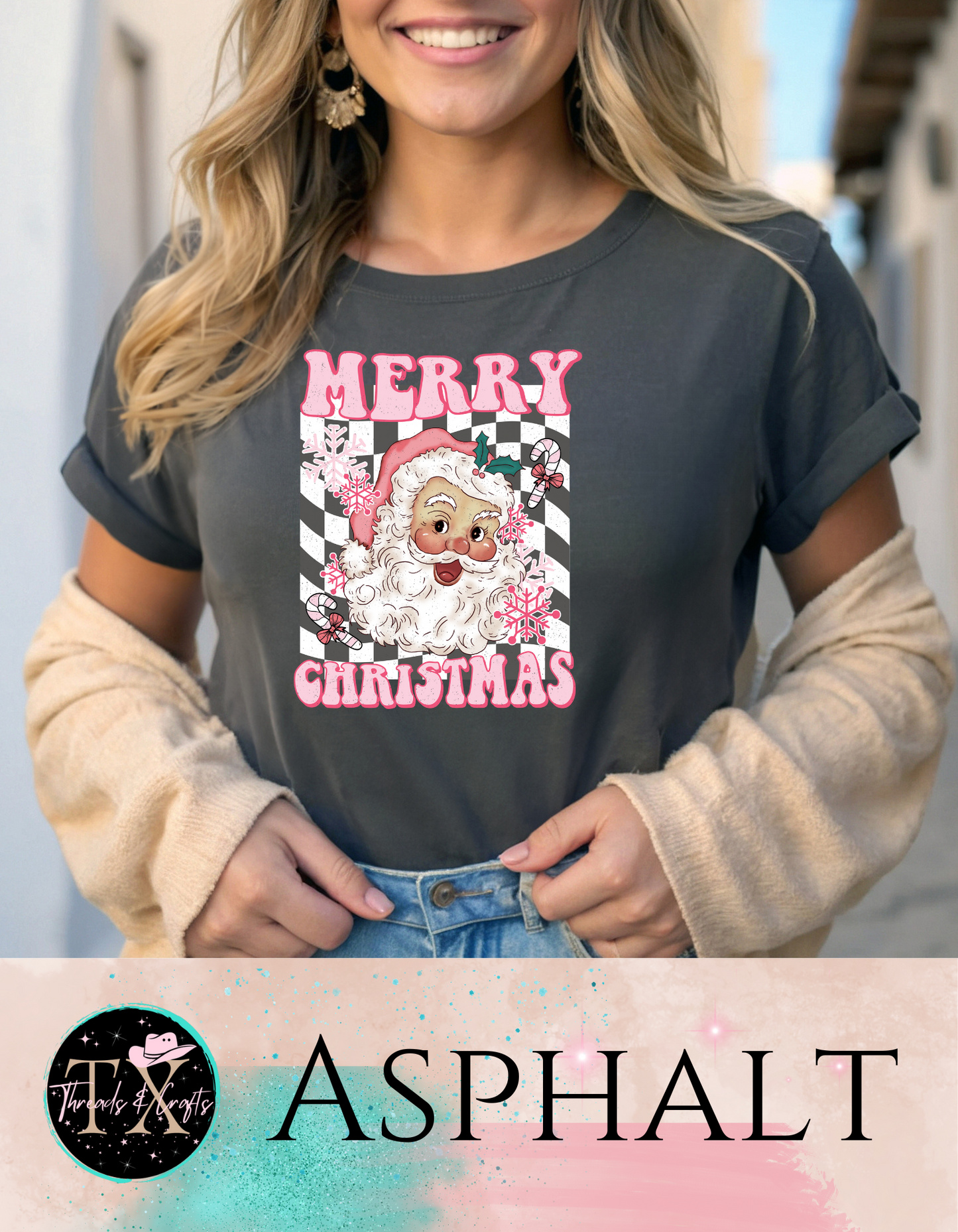 Checkered Santa (unisex tshirt)