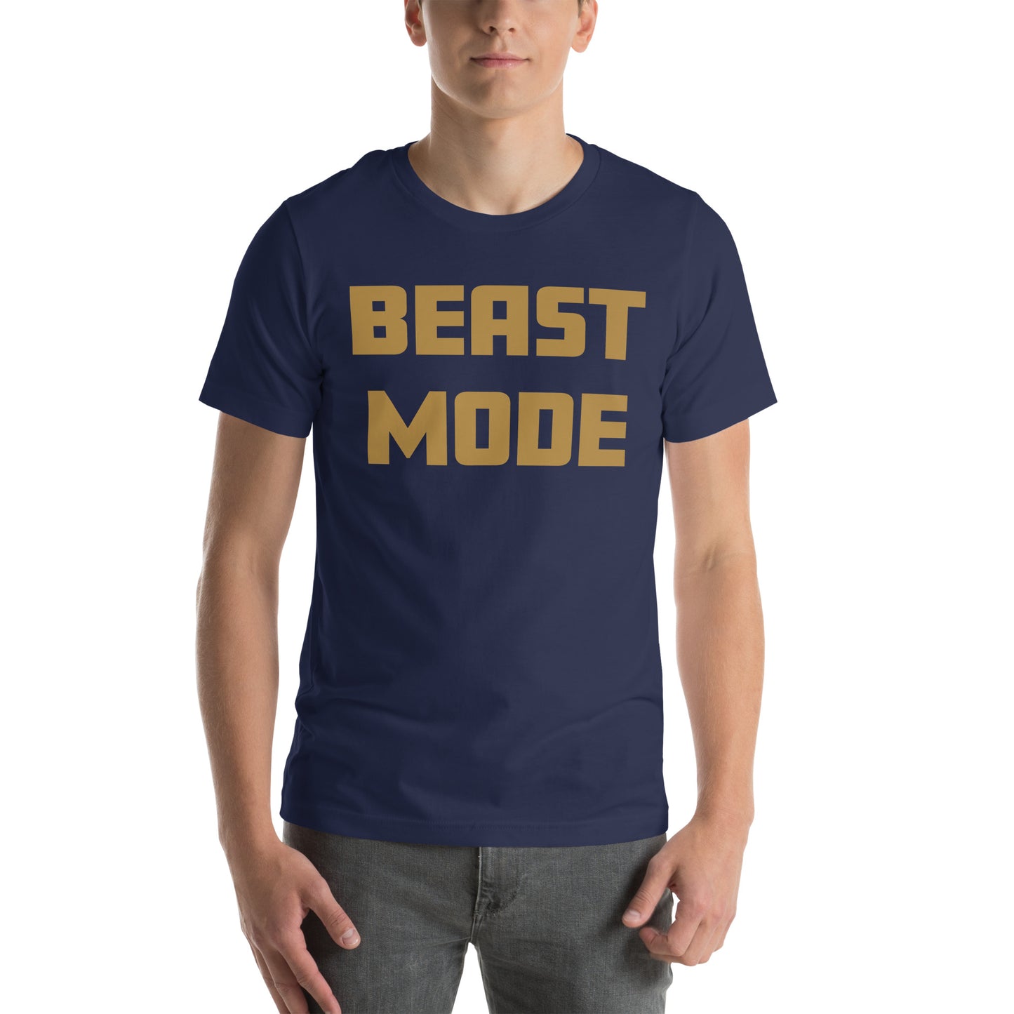 Gold Beast Mode Unisex t-shirt - TX Threads & Crafts