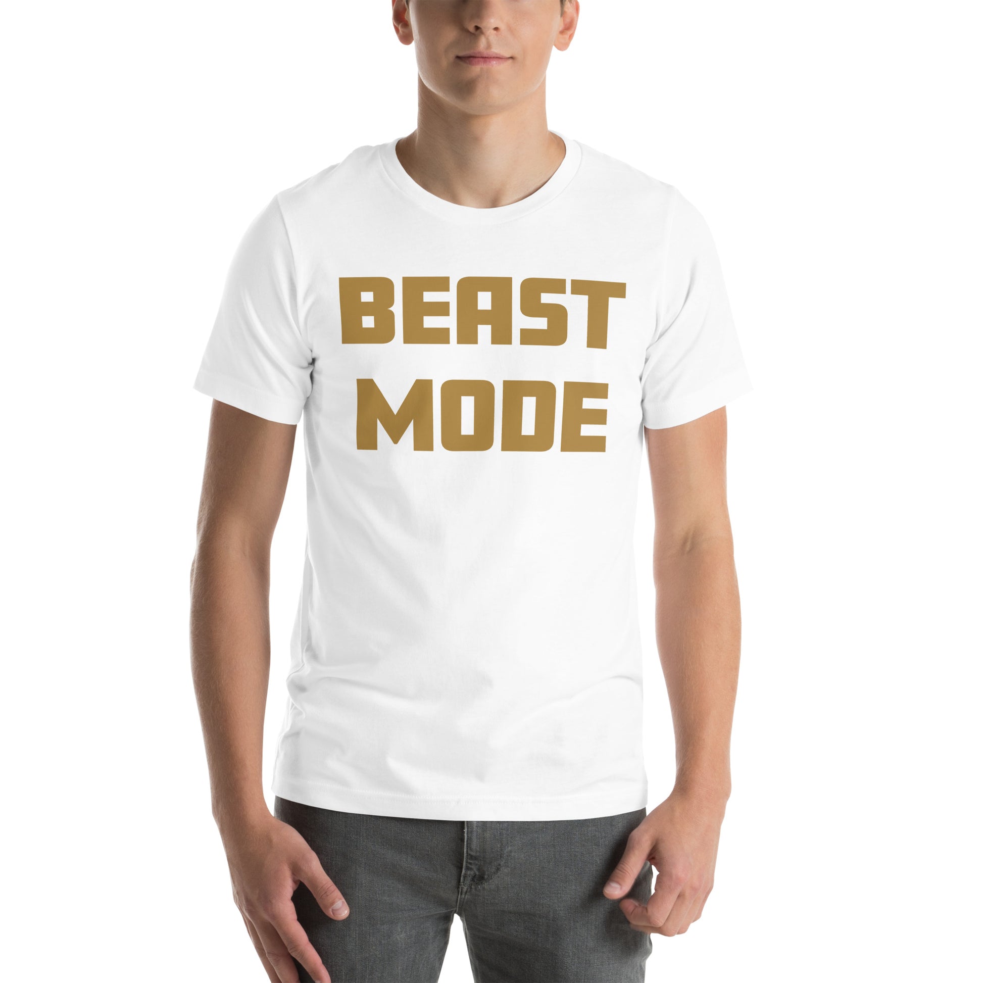 Gold Beast Mode Unisex t-shirt - TX Threads & Crafts