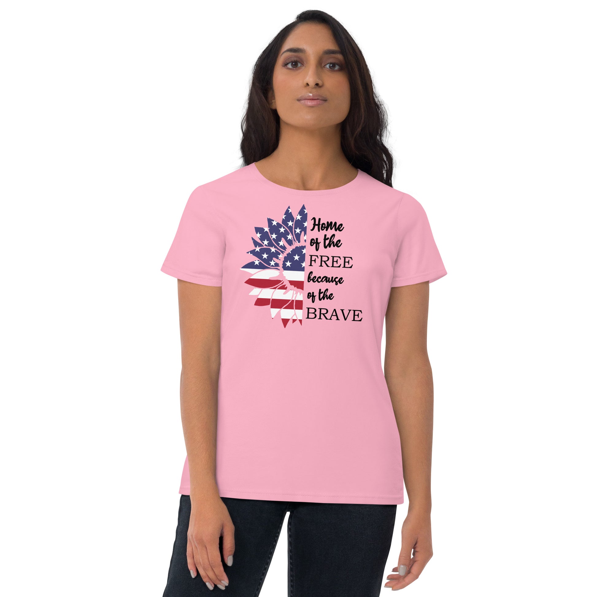 4th of July Sunflower Women's short sleeve t-shirt - TX Threads & Crafts