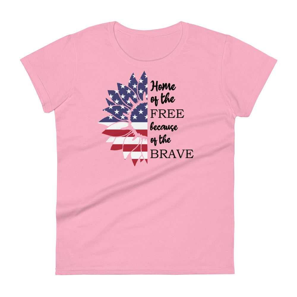 4th of July Sunflower Women's short sleeve t-shirt - TX Threads & Crafts