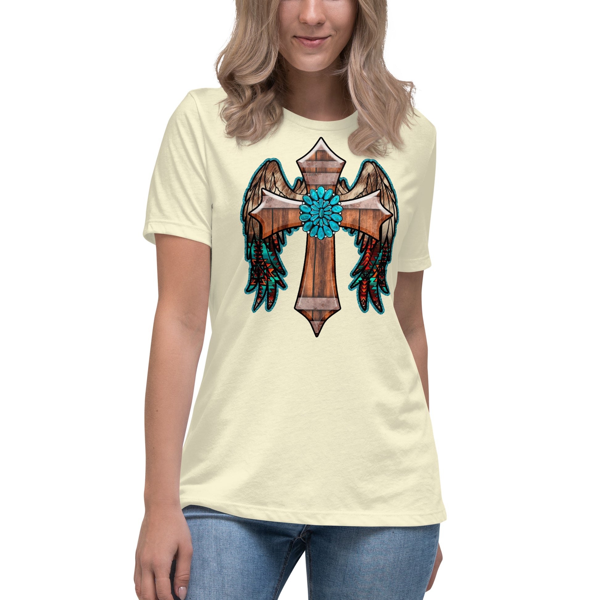 Western Cross Relaxed T-Shirt - TX Threads & Crafts