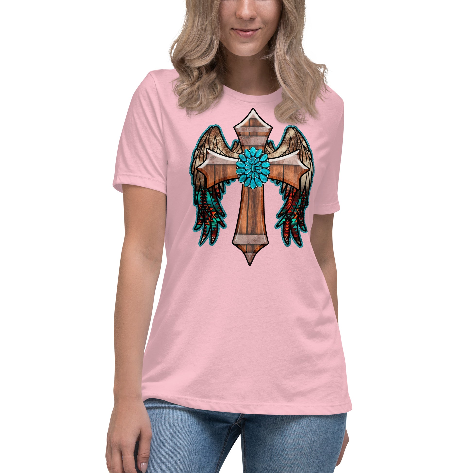 Western Cross Relaxed T-Shirt - TX Threads & Crafts